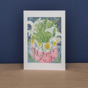 Feb 1953 Coronation Mug And Snowdrops Notecard|Art Angels