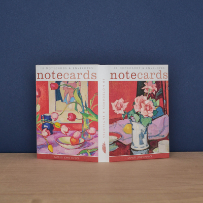 The Blue Jug And Pink Roses Chinese Vase Notecard|Art Angels