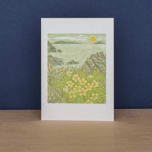 Island Primrose And Sea Pinks Notecard|Art Angels