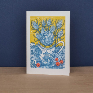 Frost Flowers And Sea Holly Notecard|Art Angels