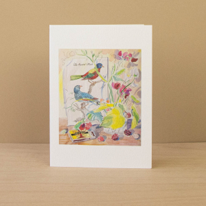 Swallow Tail Hawk And The Painted Finch Notecard|Art Angels