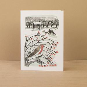 Bringing Back The Tree And Winter Thrush Notecard|Art Angels