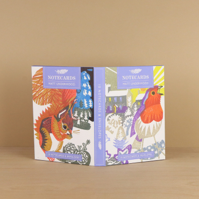 Red Squirrel And Winter Sunrise Notecard Set|Art Angels