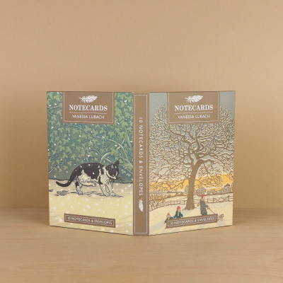 Minim In The Snow And Winter Oak Notecard Set|Art Angels