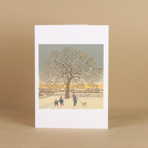 Minim In The Snow And Winter Oak Notecard Set|Art Angels