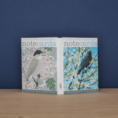 Blackthorn Blackbird And May Blackcap Notecard|Art Angels