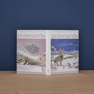 Winter Hares And Starlings Notecard|Art Angels