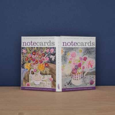 Dahlias Dark Sky And Late Summer Flowers Notecard|Art Angels