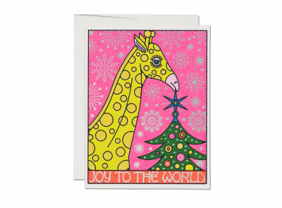 Giraffe Topper FOIL SPOT Holiday Boxed Set|Red Cap Cards