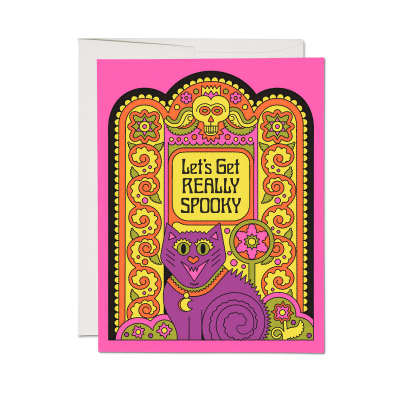 Lets Get Spooky SPOT Halloween Card|Red Cap Cards