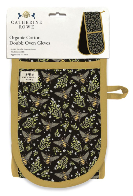 OVEN GLOVES Honey Bee Pattern