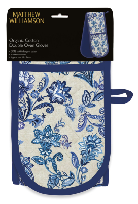 OVEN GLOVES Blue Paisley