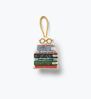 Book Club Embroidered Ornament|Rifle Paper