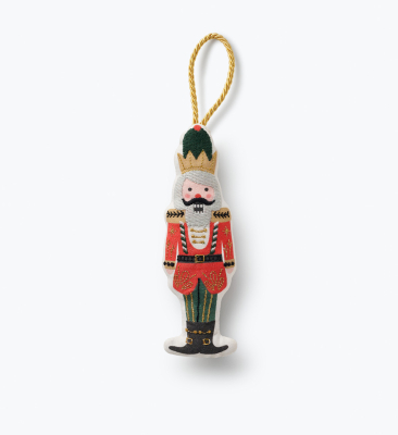 Nutcracker Embroidered Ornament|Rifle Paper