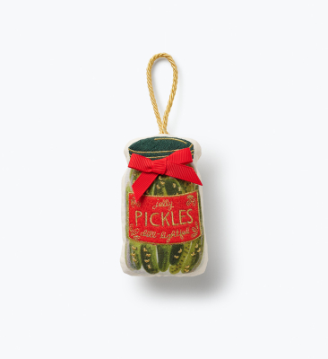 Pickle Jar Embroidered Ornament|Rifle Paper