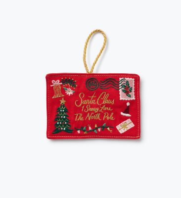 Santa Letter Embroidered Ornament|Rifle Paper