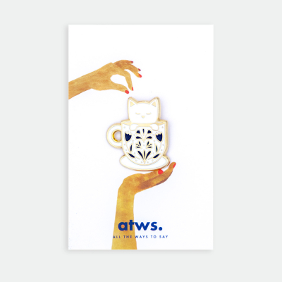 Cup Cat Pin|All The Ways To Say