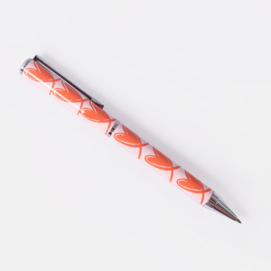 Pink And Orange Linked Hearts Boxed Pen|Caroline Gardner