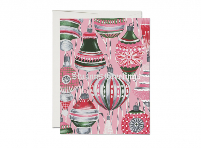 Retro Ornaments FOIL Holiday Boxed Set|Red Cap Cards