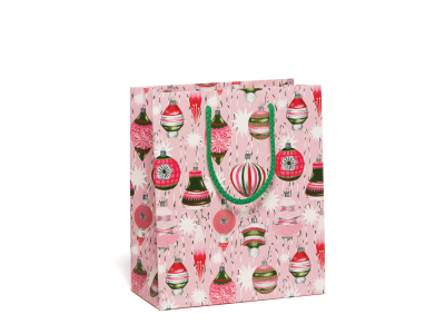 Retro Ornaments Holiday Medium Bag|Red Cap Cards