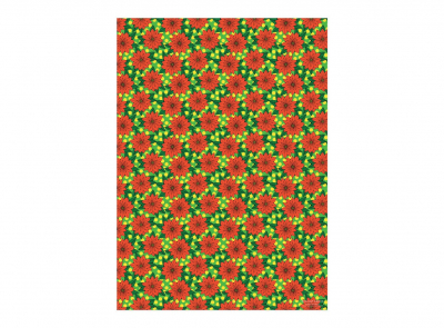 Big Poinsettia Holiday Wrap Roll|Red Cap Cards
