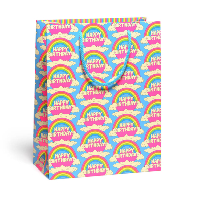 All Over Rainbows Birthday large bag|Red Cap Cards
