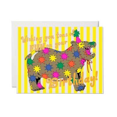 Star Hippos FOIL SPOT Birthday card|Red Cap Cards