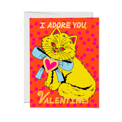 I Adore You FOIL Valentine card|Red Cap Cards