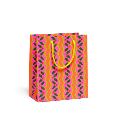 Wavy Holiday Medium Bag|Red Cap Cards