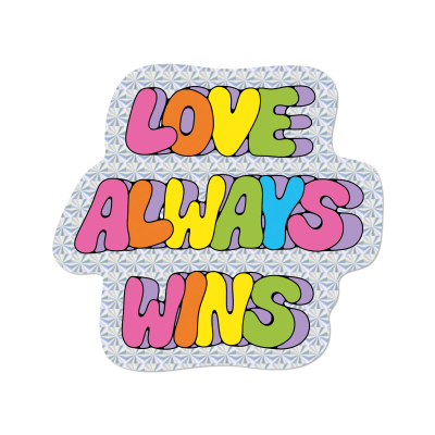 Love Always Wins sticker|Red Cap Cards