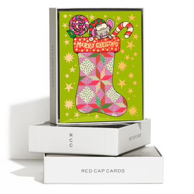 Nestled In FOIL SPOT Holiday Boxed Set|Red Cap Cards