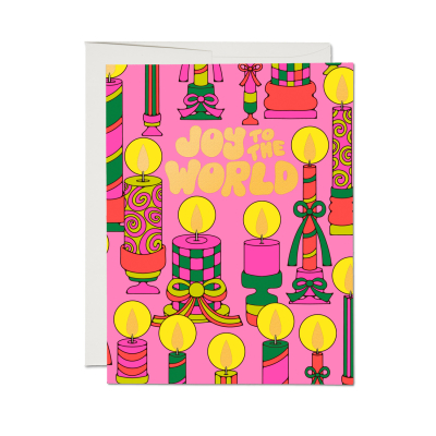 Jingle Glow FOIL SPOT Holiday Card|Red Cap Cards