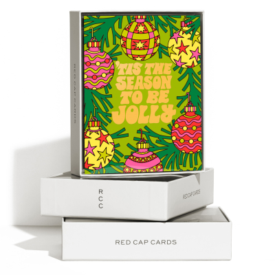 Bright Baubles FOIL SPOT Holiday Boxed Set|Red Cap Cards