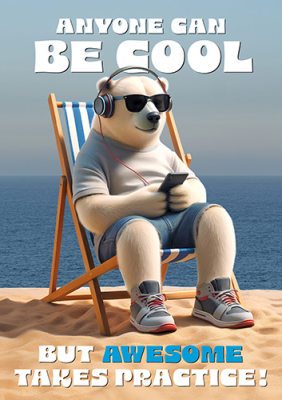 Cool Sunbathing Polar Bear