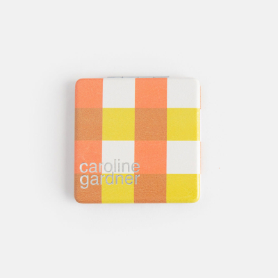 Multi Check Square Pocket Mirror|Caroline Gardner