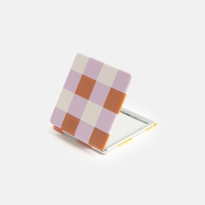 Multi Check Square Pocket Mirror|Caroline Gardner