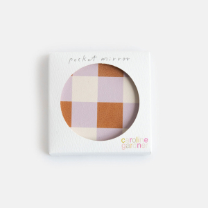 Multi Check Square Pocket Mirror|Caroline Gardner