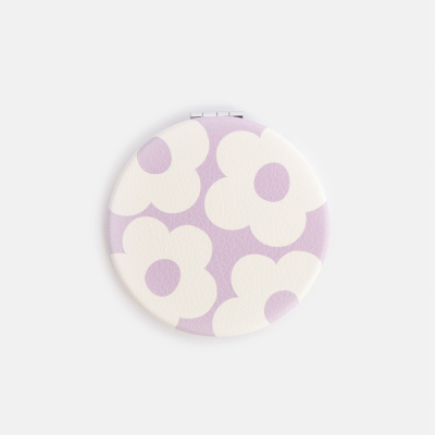 Lilac Flower Round Pocket Mirror|Caroline Gardner