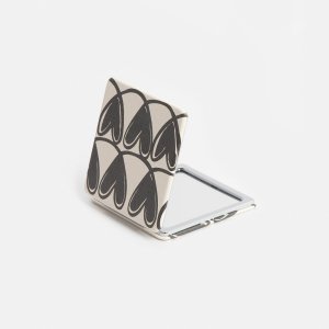 Mono Linked Hearts Square Pocket Mirror|Caroline Gardner