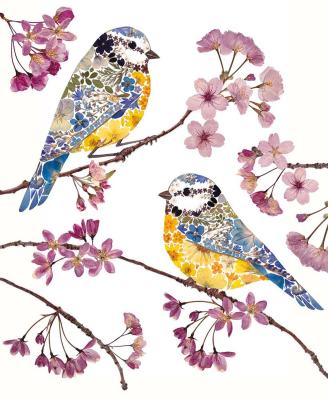Blue Tits And Blossom