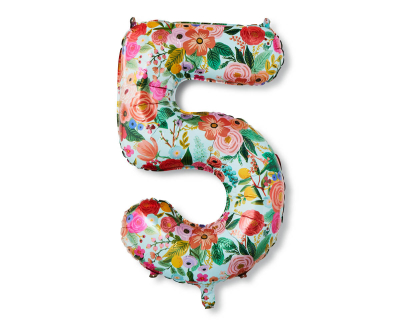 Garden Party Numbered Foil Balloon 5|Rifle Paper