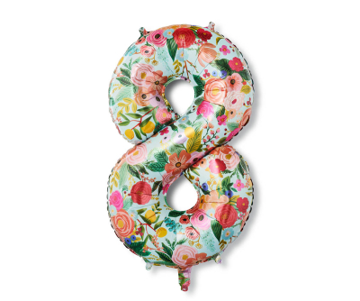 Garden Party Numbered Foil Balloon 8|Rifle Paper