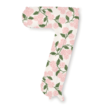 Pink Hydrangea Numbered Foil Balloon 7|Rifle Paper