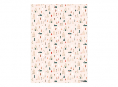 Pink Trees Holiday Wrap Roll|Red Cap Cards