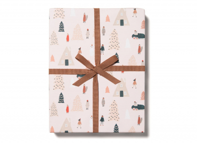 Pink Trees Holiday Wrap|Red Cap Cards