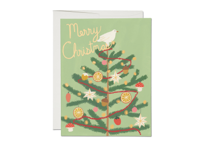 Christmas Spice Tree FOIL Holiday Card|Red Cap Cards