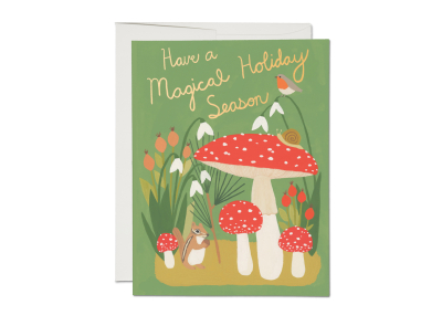 Forest Critters FOIL Holiday Card|Red Cap Cards