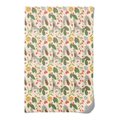 Holiday Greens Wrap Roll|Red Cap Cards