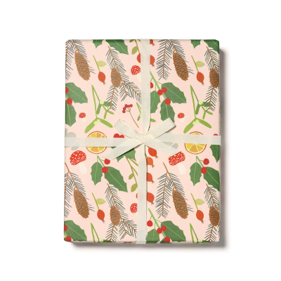 Holiday Greens Wrap|Red Cap Cards
