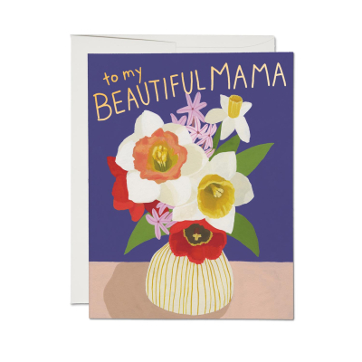 Beautiful Mama Vase FOIL Mother's Day card|Red Cap Cards